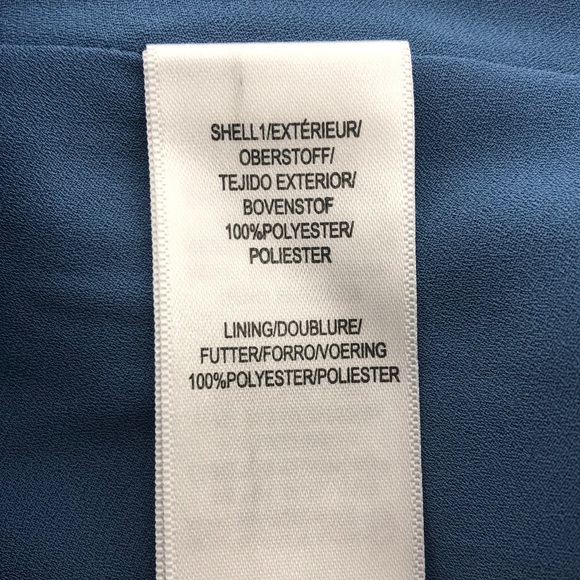 Adrianna Papell Ruffle Front Sleeveless Blue Dress - Picture 6 of 9